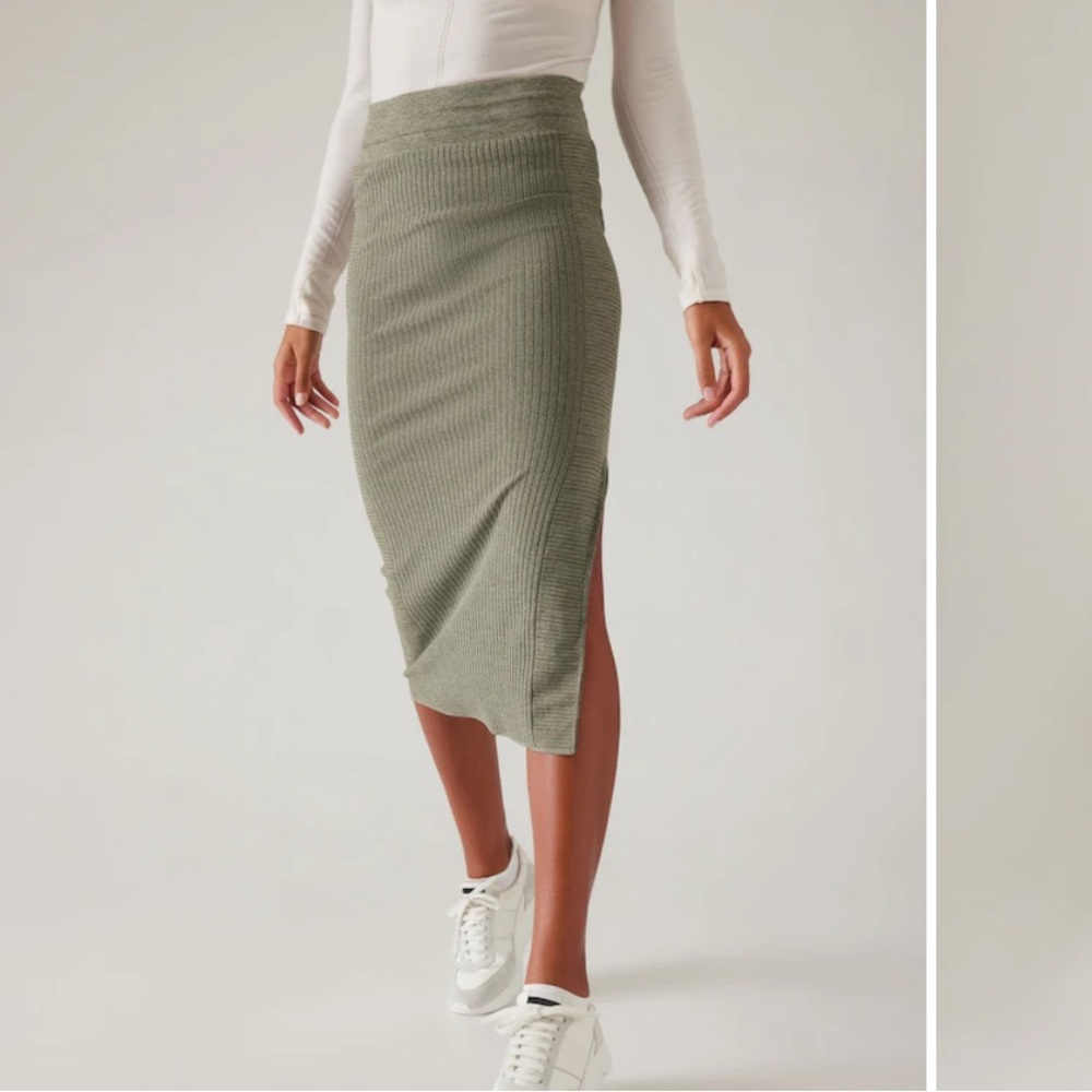 NWT Athleta Luxe Seamless Skirt Olive Size Small